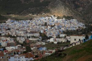 Sunset at Chefchaouen, the Blue City of Morocco