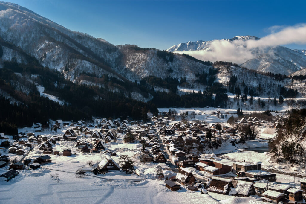 Gassyo-zukuri village at shirakawago,giru,japan