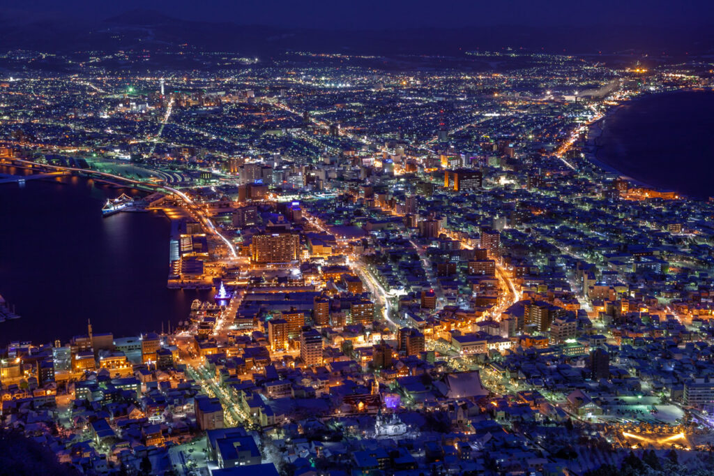 Night view from Mt. Hakodate, Hakodate,hokkaido,japan