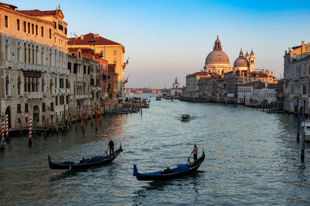 sunset view of venice