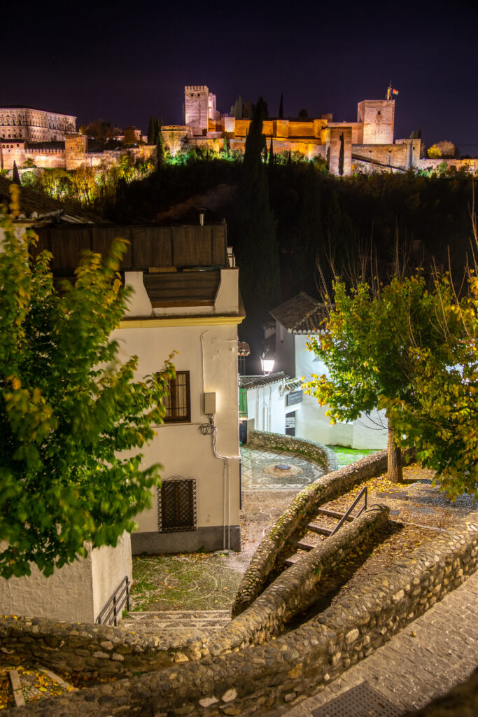 Alhambra Palace, Granada Night view from the Albaicin