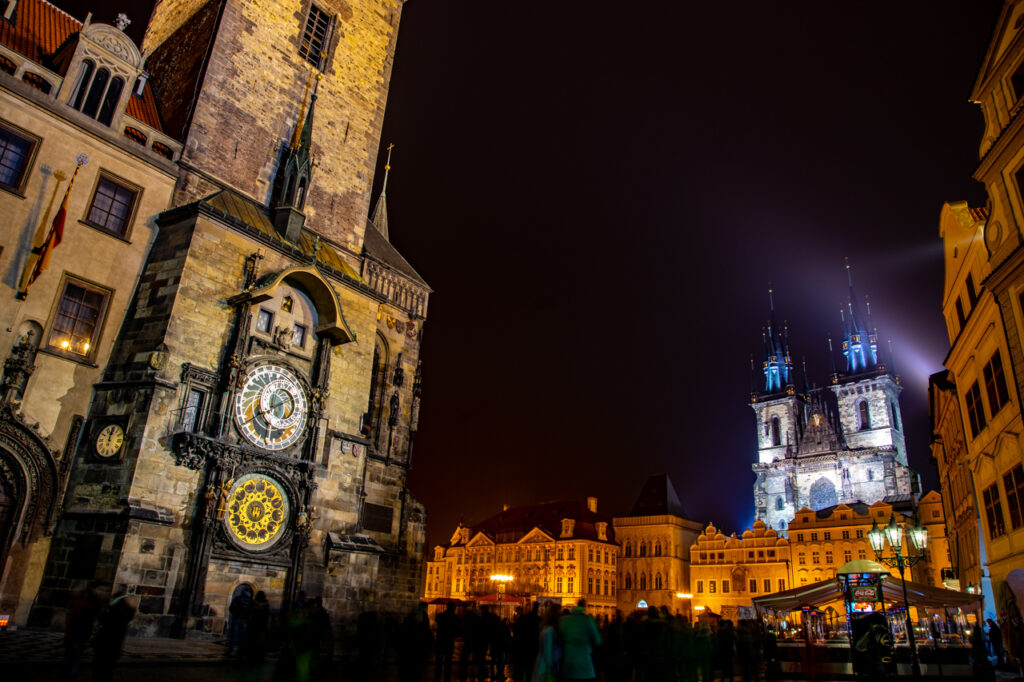 Night view of Prague