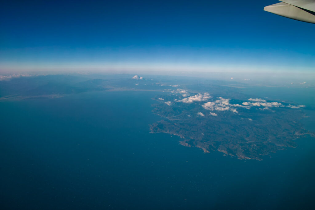 Mt. Fuji taken from an airplane