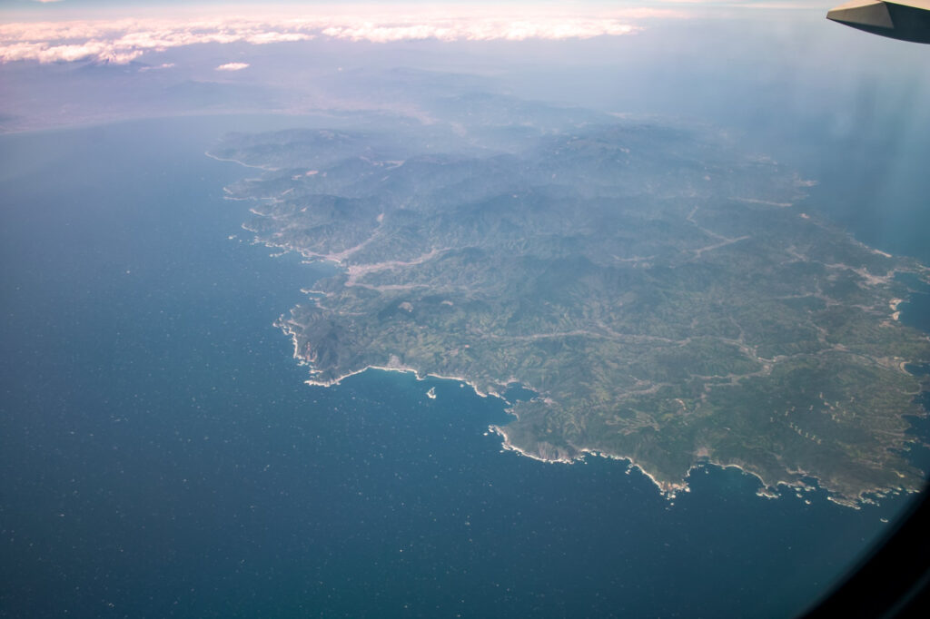 Mt. Fuji taken from an airplane