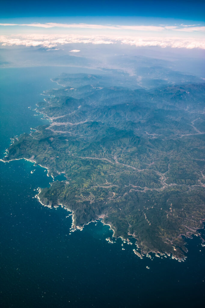 Mt. Fuji taken from an airplane