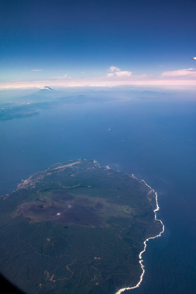 Mt. Fuji taken from an airplane