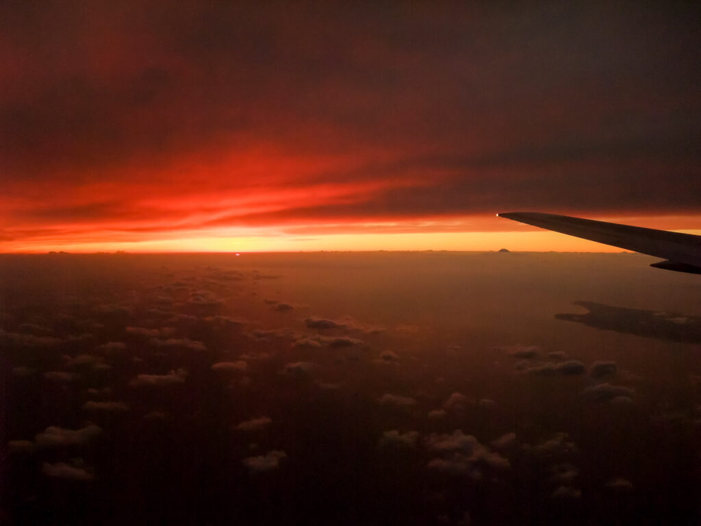 Mt. Fuji taken from an airplane