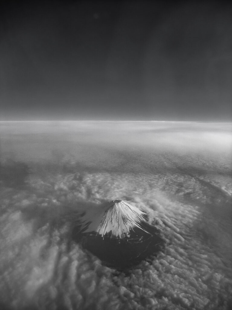 Mt. Fuji taken from an airplane