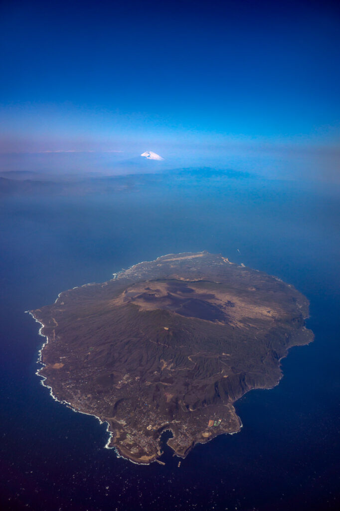 Mt. Fuji taken from an airplane