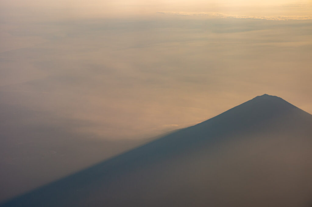 Mt. Fuji taken from an airplane