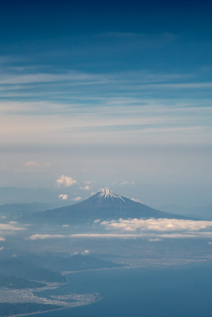 Mt. Fuji taken from an airplane