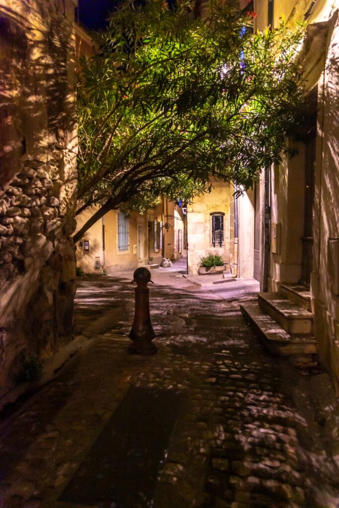 Arles at night