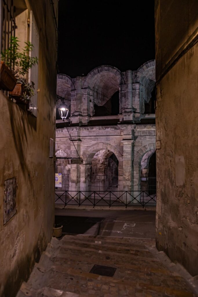 Arles at night