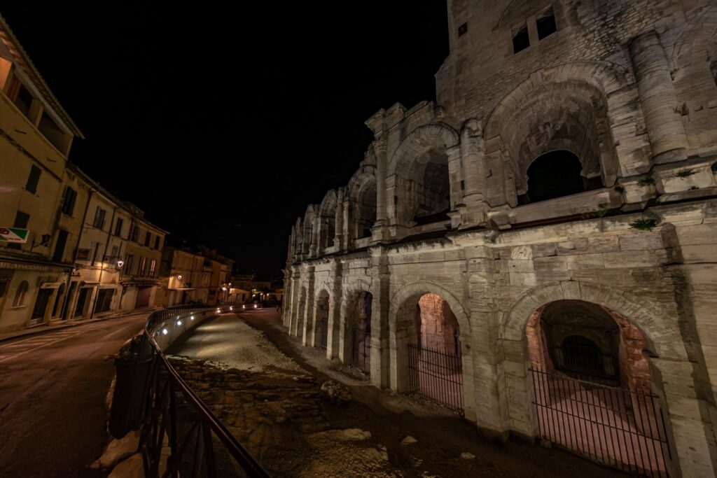 Arles at night