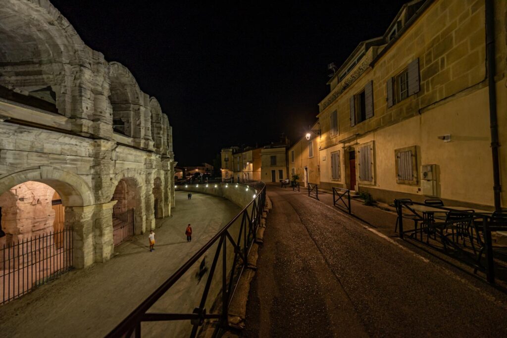 Arles amphitheater at night