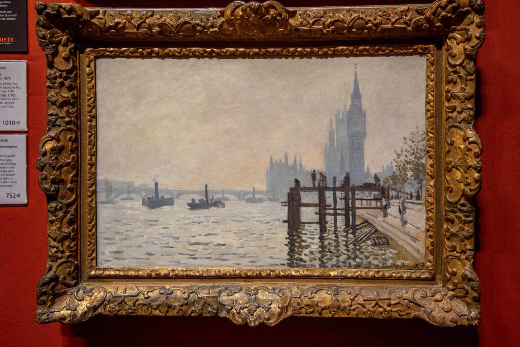 painting image of Monet at National gallery of art,London