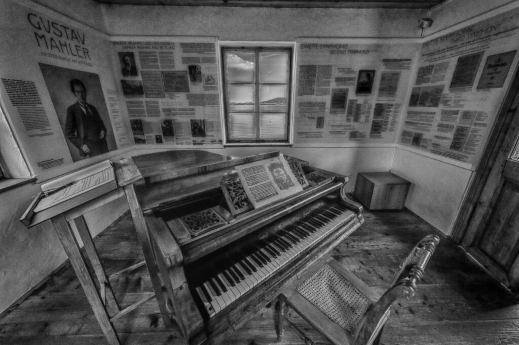 Inside Mahler's composition hut on the shores of Lake Attersee