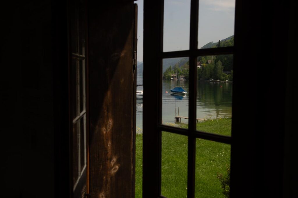 Inside Mahler's composition hut on the shores of Lake Attersee