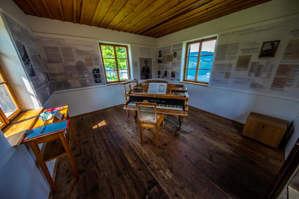 Inside Mahler's composition hut on the shores of Lake Attersee