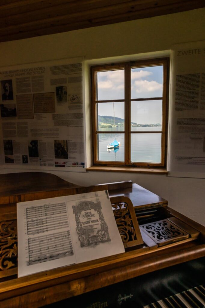 Inside Mahler's composition hut on the shores of Lake Attersee