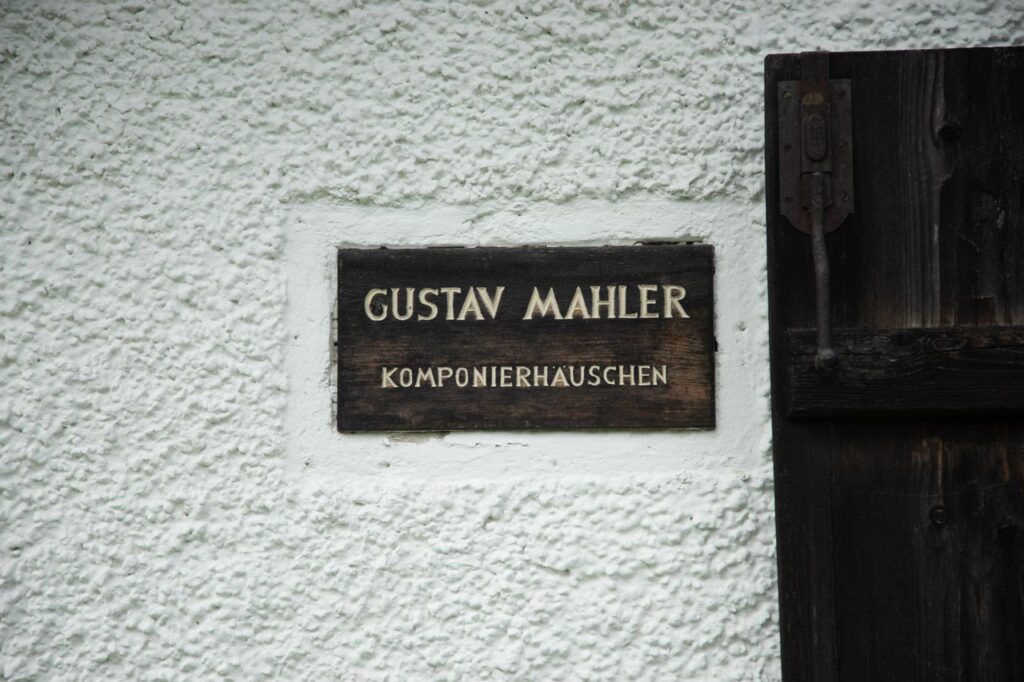 Relief of Mahler's composition hut on the shores of Lake Attersee