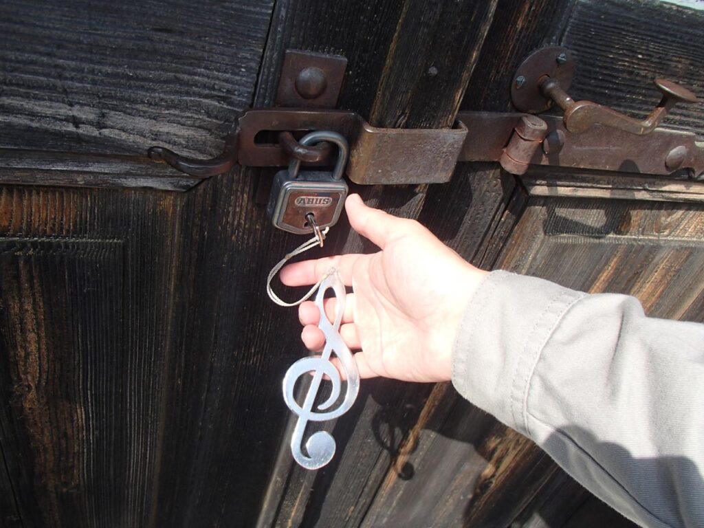 Door and key to Mahler's composition hut on the shores of Lake Attersee