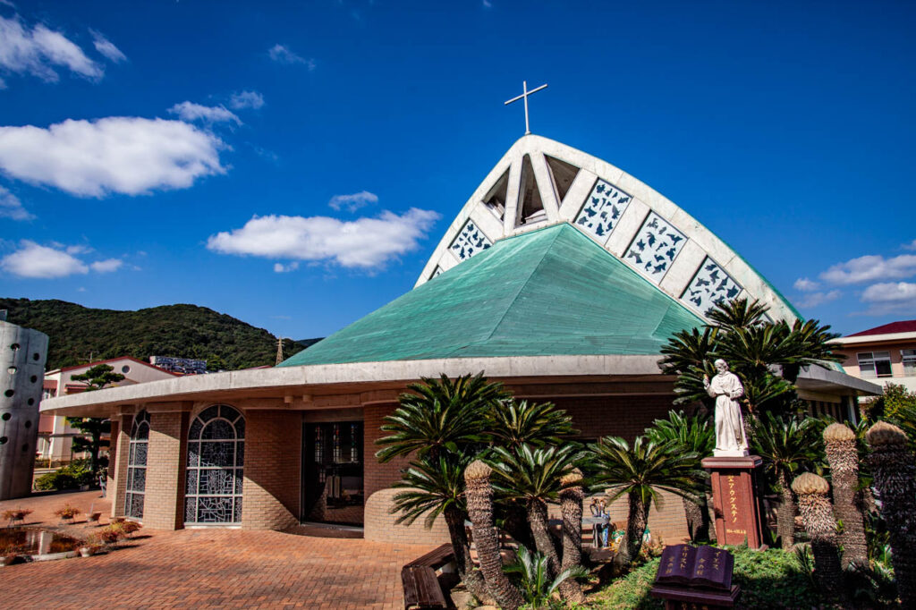 Shiroyama catholic church in Nagasaki,Japan