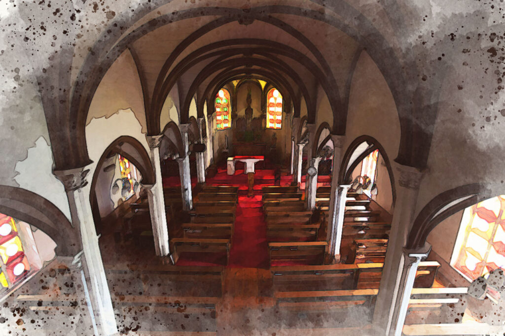 Kaminoshima catholic church in Nagasaki,Japan