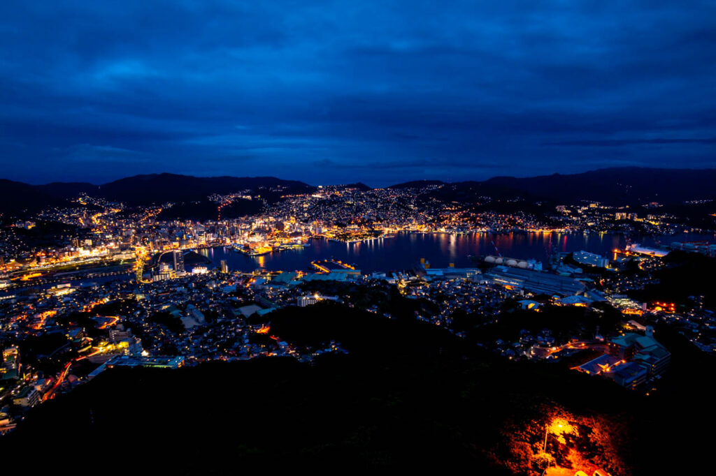 Night view of Nagasaki Port from Mt.Inasayama