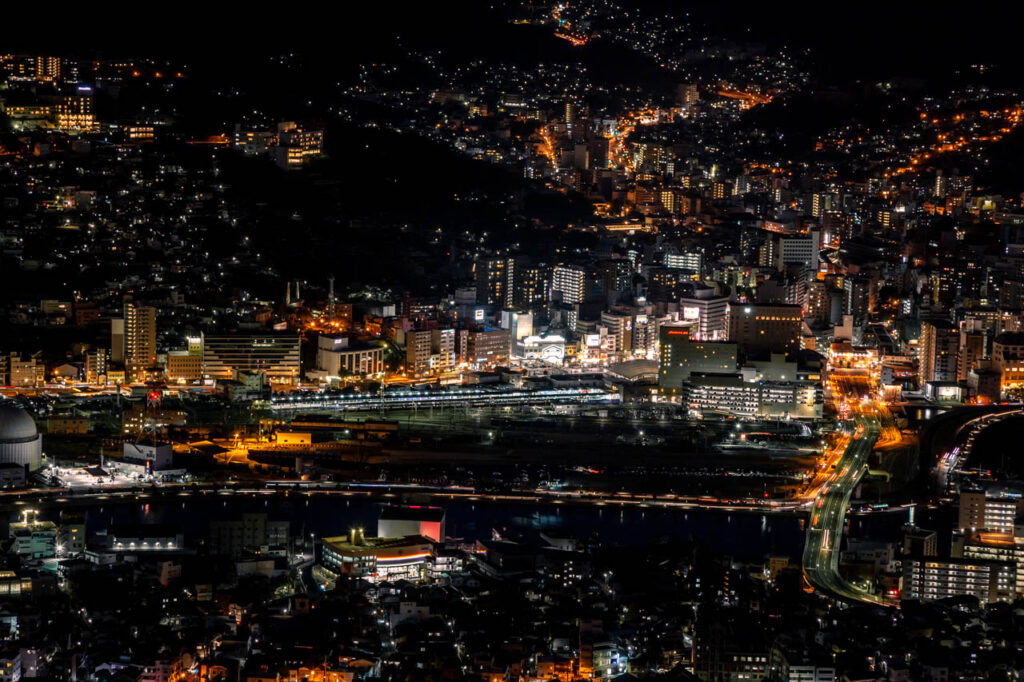 Night view of Nagasaki Port from Mt.Inasayama