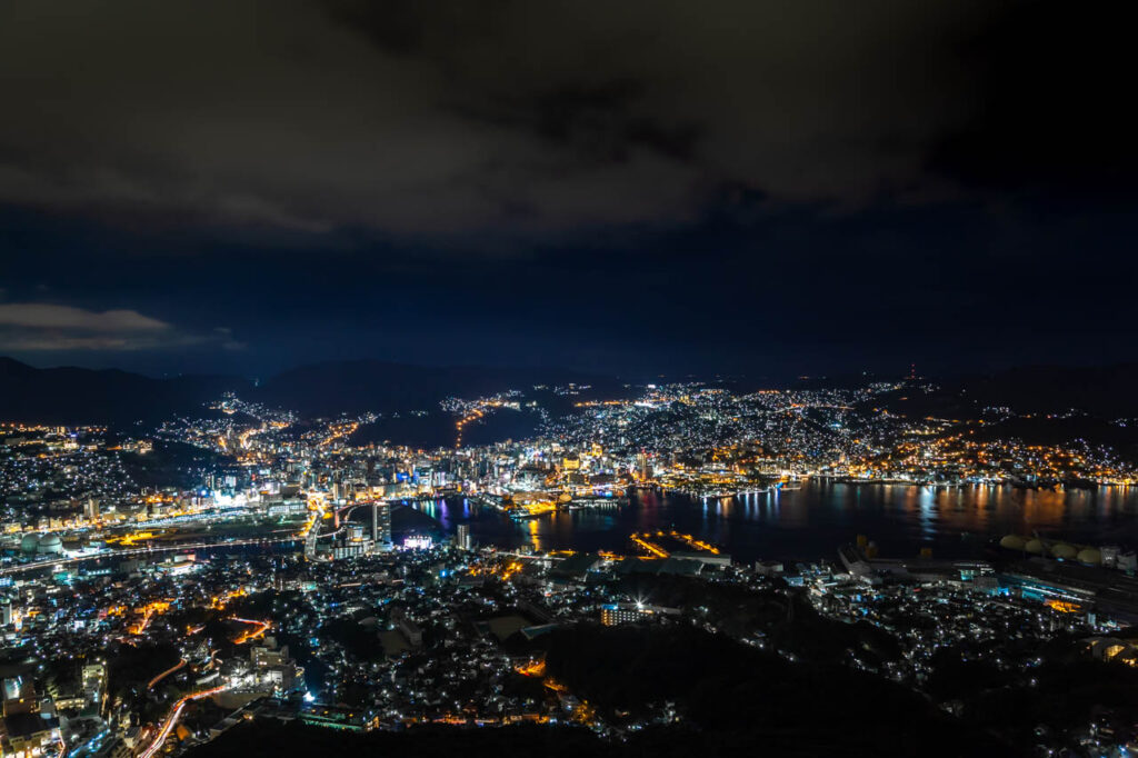 Night view of Nagasaki Port from Mt.Inasayama