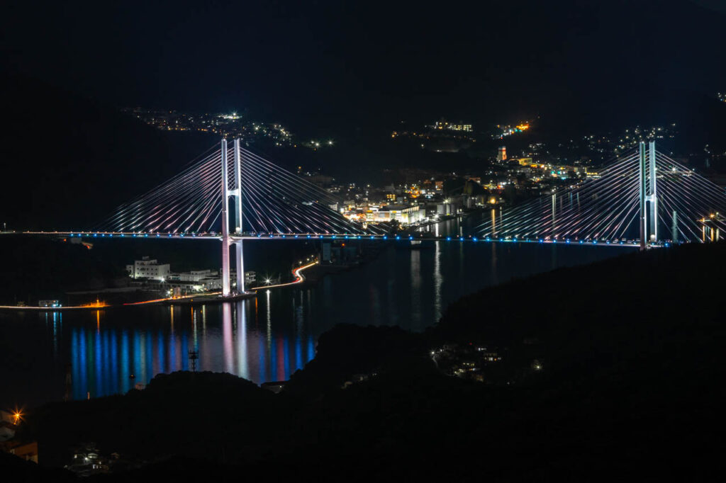 Night view of Nagasaki Port from Mt.Inasayama