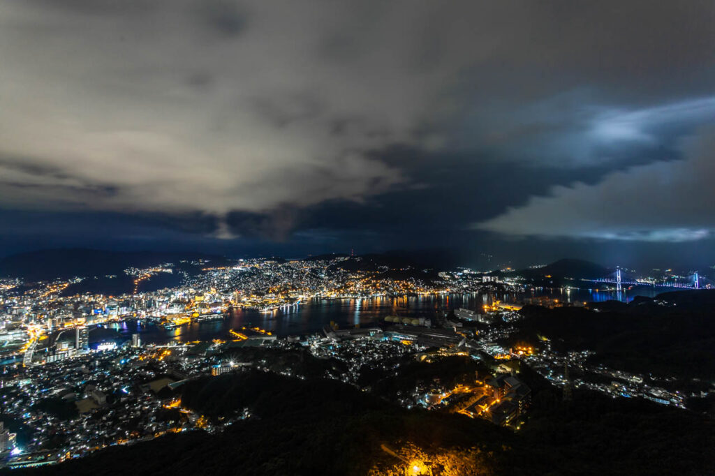 Night view of Nagasaki Port from Mt.Inasayama