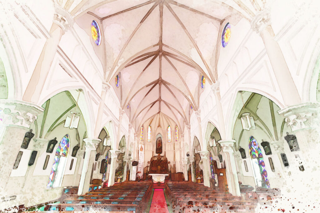 Miura machi church in Sasebo,Nagasaki,Japan