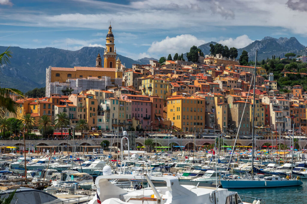 Menton is a seaside resort near the Italian border.