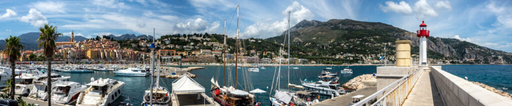 Menton is a seaside resort near the Italian border.