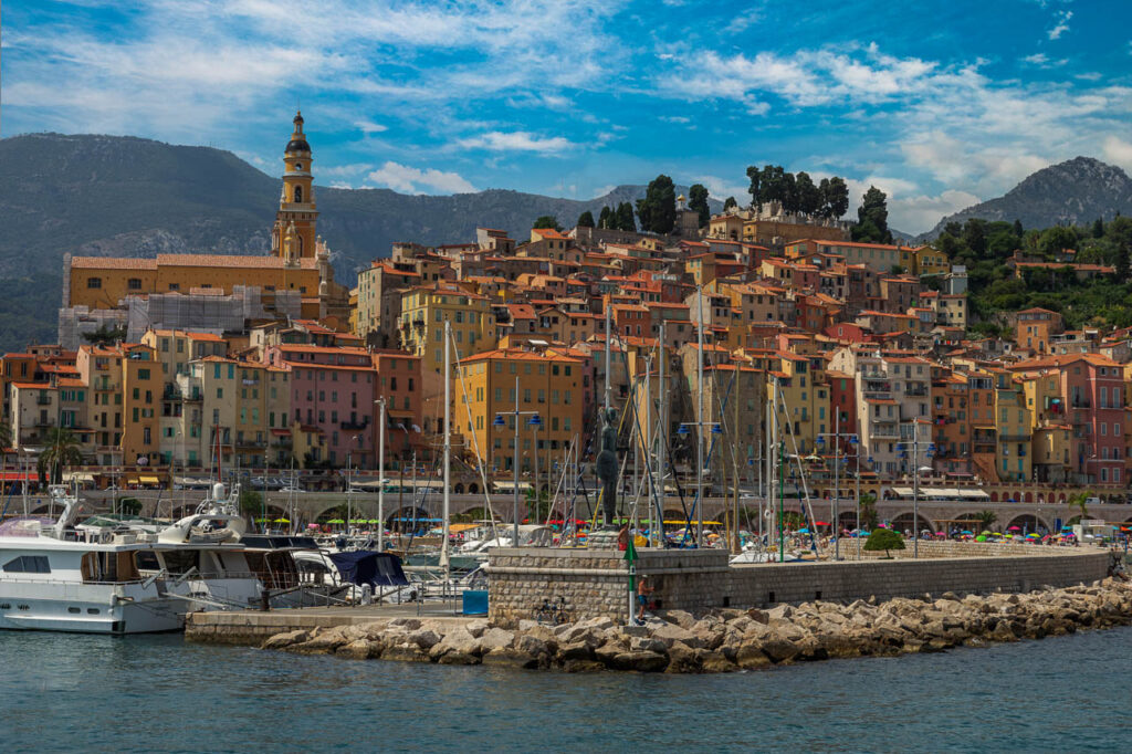 Menton is a seaside resort near the Italian border.