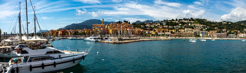 Menton is a seaside resort near the Italian border.