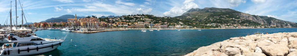 Menton is a seaside resort near the Italian border.