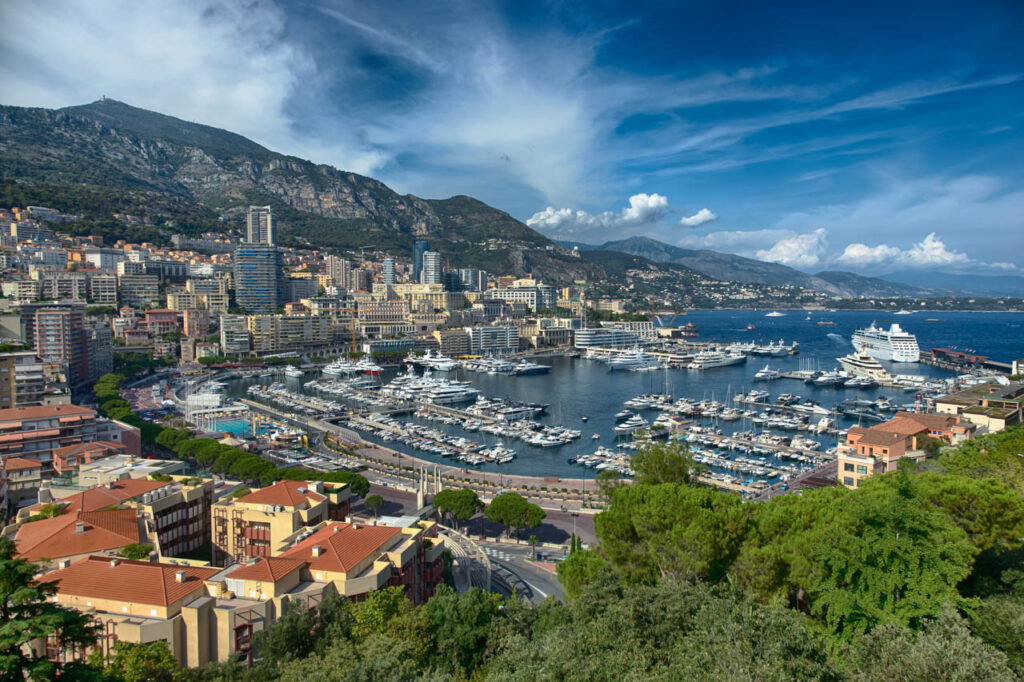 Monaco, a resort area famous for the F1 Grand Prix