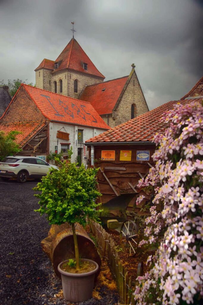 Saint-Géry d'Aubechies church in Aubechies,one of  the most beautiful villages in Belgium