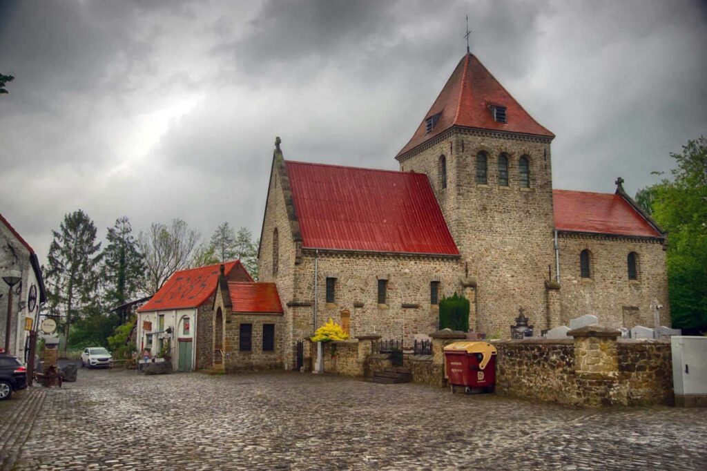 Saint-Géry d'Aubechies church in Aubechies,one of  the most beautiful villages in Belgium