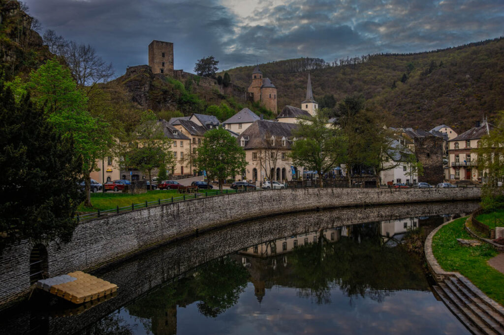 Esch-sur-Sure is a village in the mountains northwest of Luxembourg City, nestled between rivers.