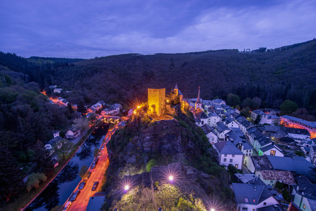 Esch-sur-Sure is a village in the mountains northwest of Luxembourg City, nestled between rivers.