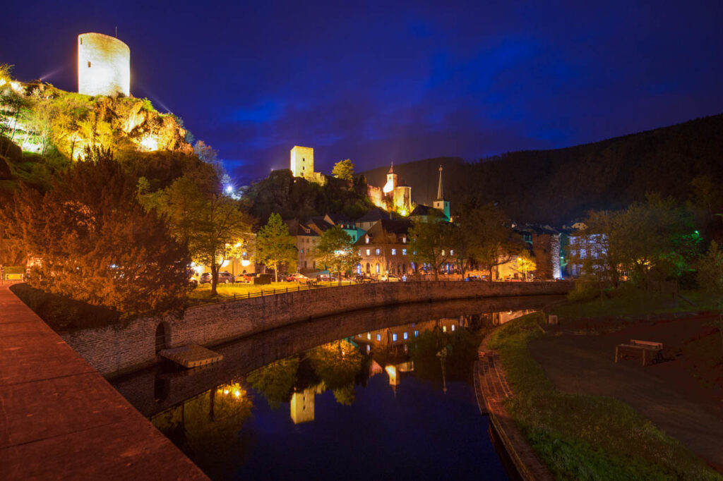 Esch-sur-Sure is a village in the mountains northwest of Luxembourg City, nestled between rivers.