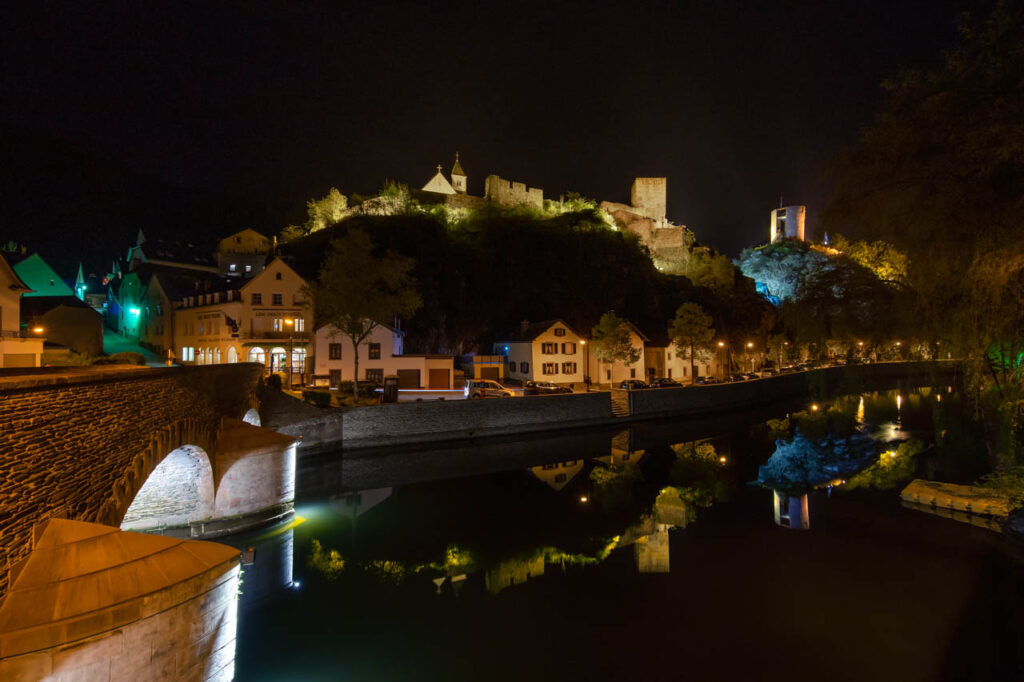 Esch-sur-Sure is a village in the mountains northwest of Luxembourg City, nestled between rivers.