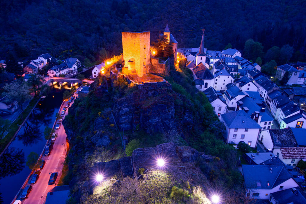 Esch-sur-Sure is a village in the mountains northwest of Luxembourg City, nestled between rivers.