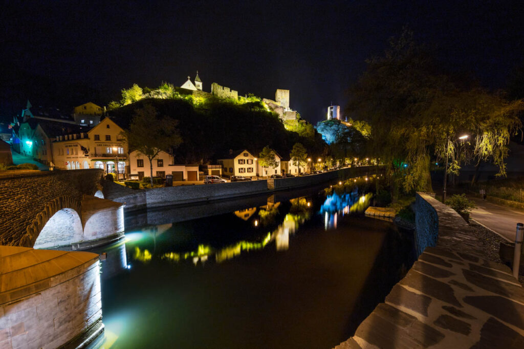 Esch-sur-Sure is a village in the mountains northwest of Luxembourg City, nestled between rivers.