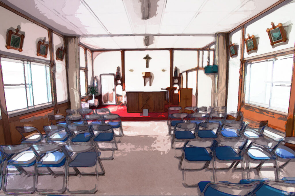 Tama no ura church in Fukue island、Nagasaki