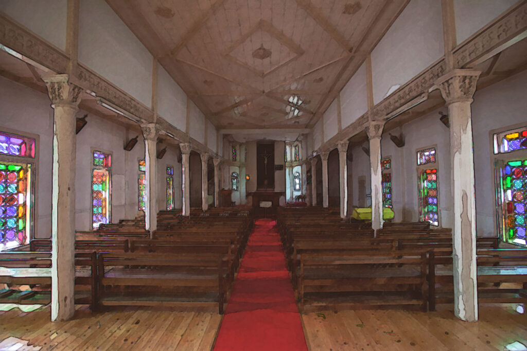 Kaitsu church in Fukue island、Nagasaki